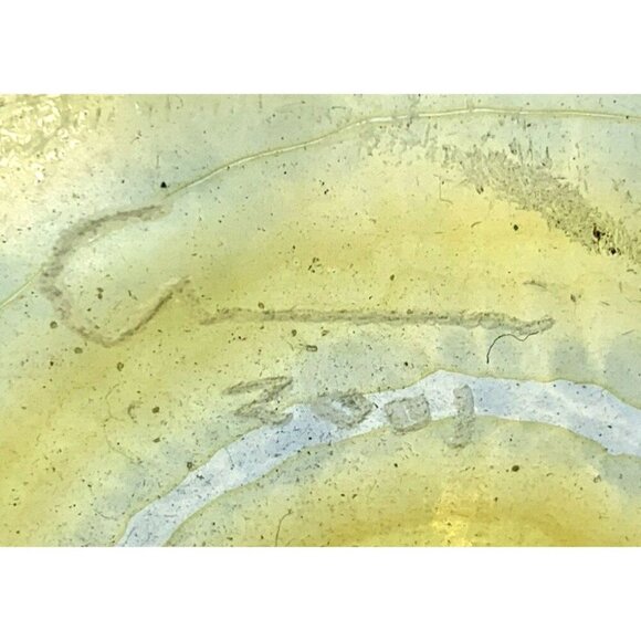 Cristalleria Europa Vase Yellow Signed 16" Studio Art Glass 2001 Vintage - Picture 7 of 7